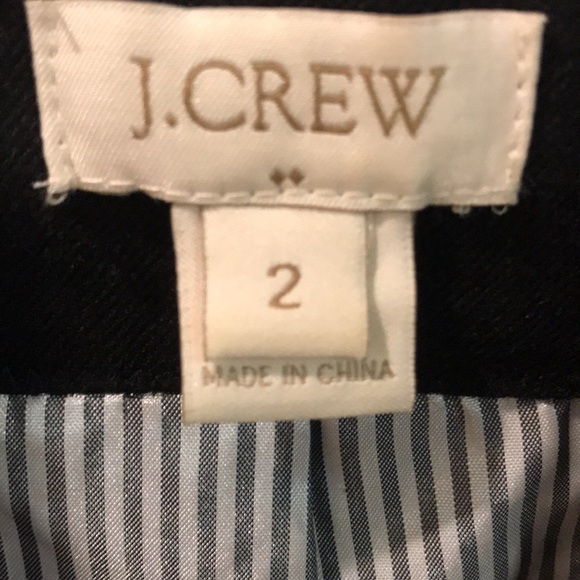 J Crew Wool Blend Blazer Womens 2 Black Gold Button Jacket Business Career Class - Picture 2 of 11